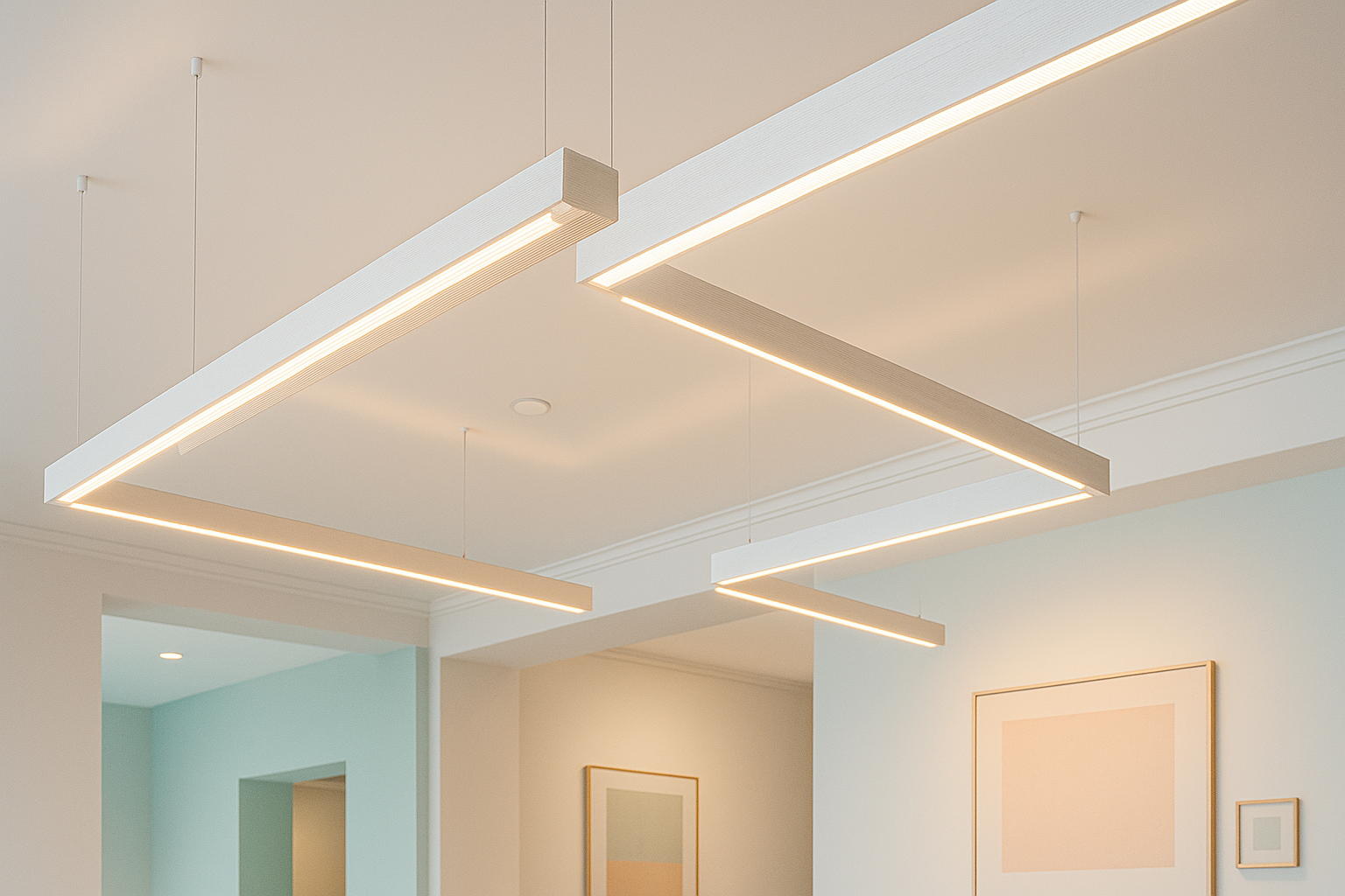 Linear lighting fixtures with 3D printed housings
